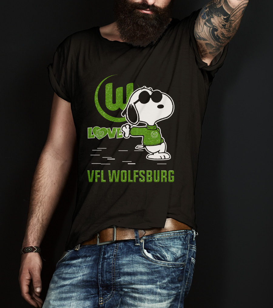 Snoopy Love VfL Wolfsburg Football Passion T-Shirt