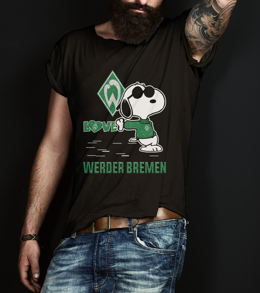 Snoopy Werder Bremen Love T-Shirt