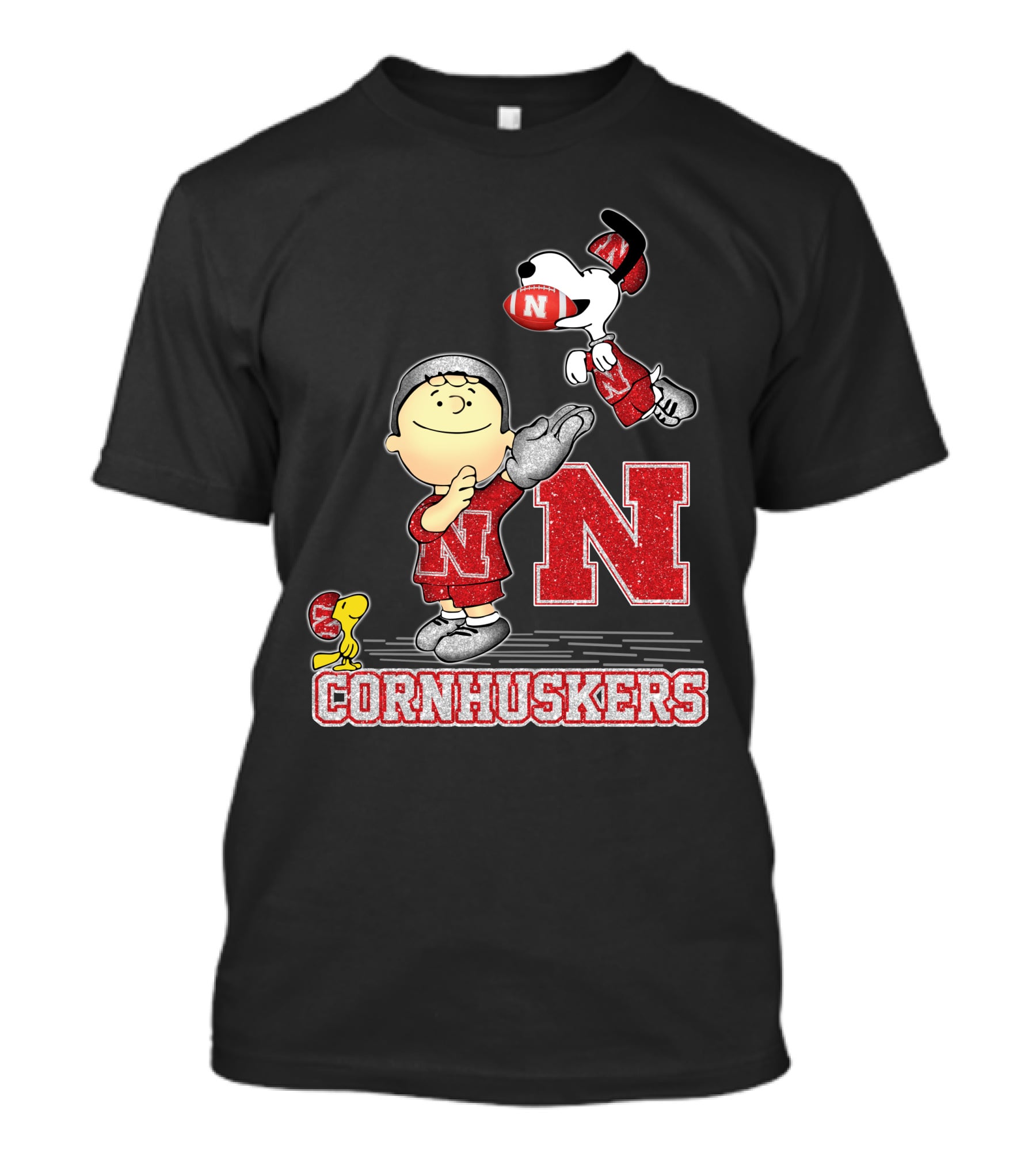 Cornhuskers Snoopy And Friends Nebraska Football N Team Spirit T-Shirt