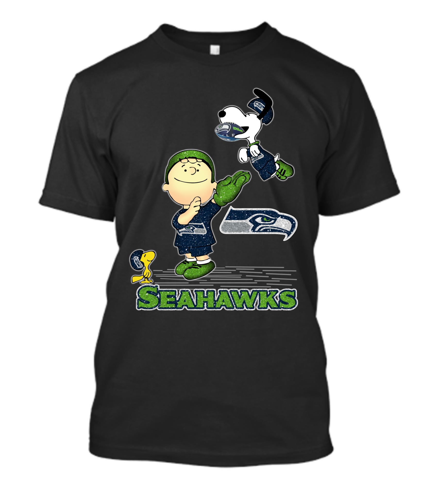 Snoopy Love Seattle Seahawks Peanuts Football Team T-Shirt