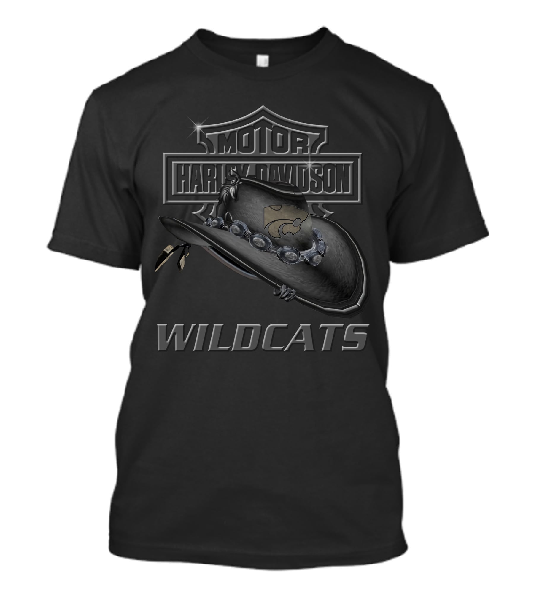 Motor Harley Davidson Wildcats Kansas State T-Shirt