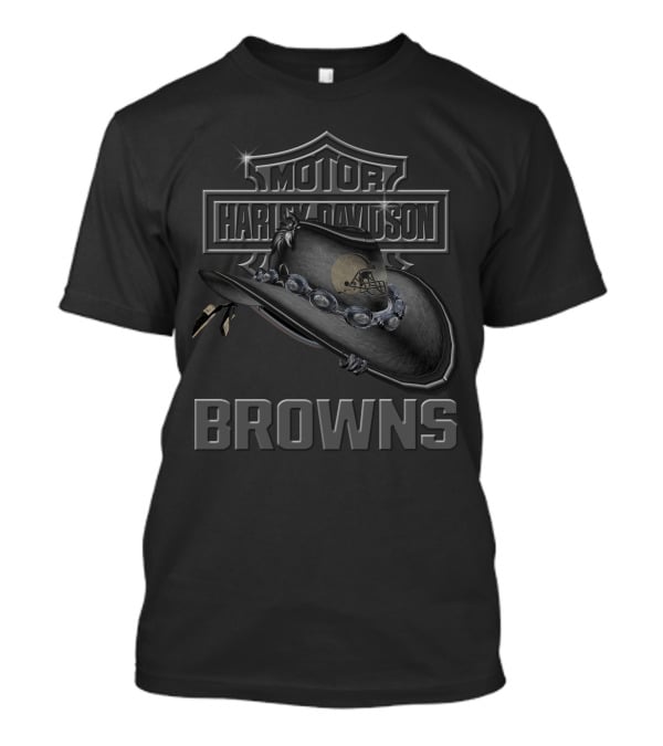 Motor Harley Davidson Cleveland Browns T-Shirt