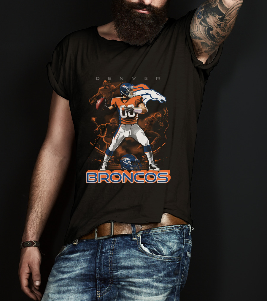 Denver Broncos Football Team Quarterback Action And Horse T-Shirt