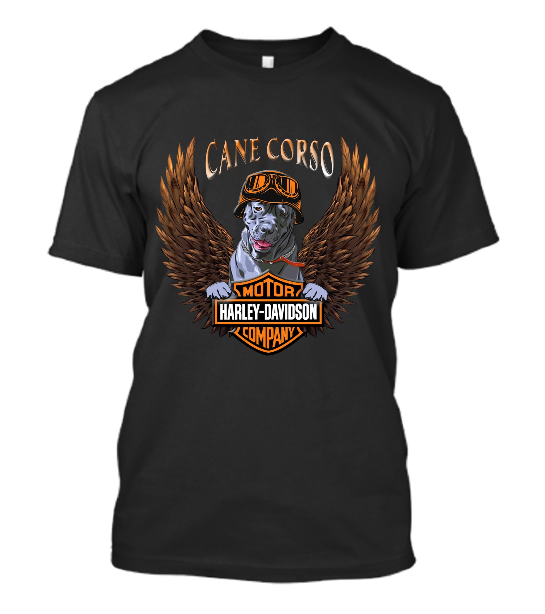 Cane Corso Harley Davidson Motor Company Winged T-Shirt