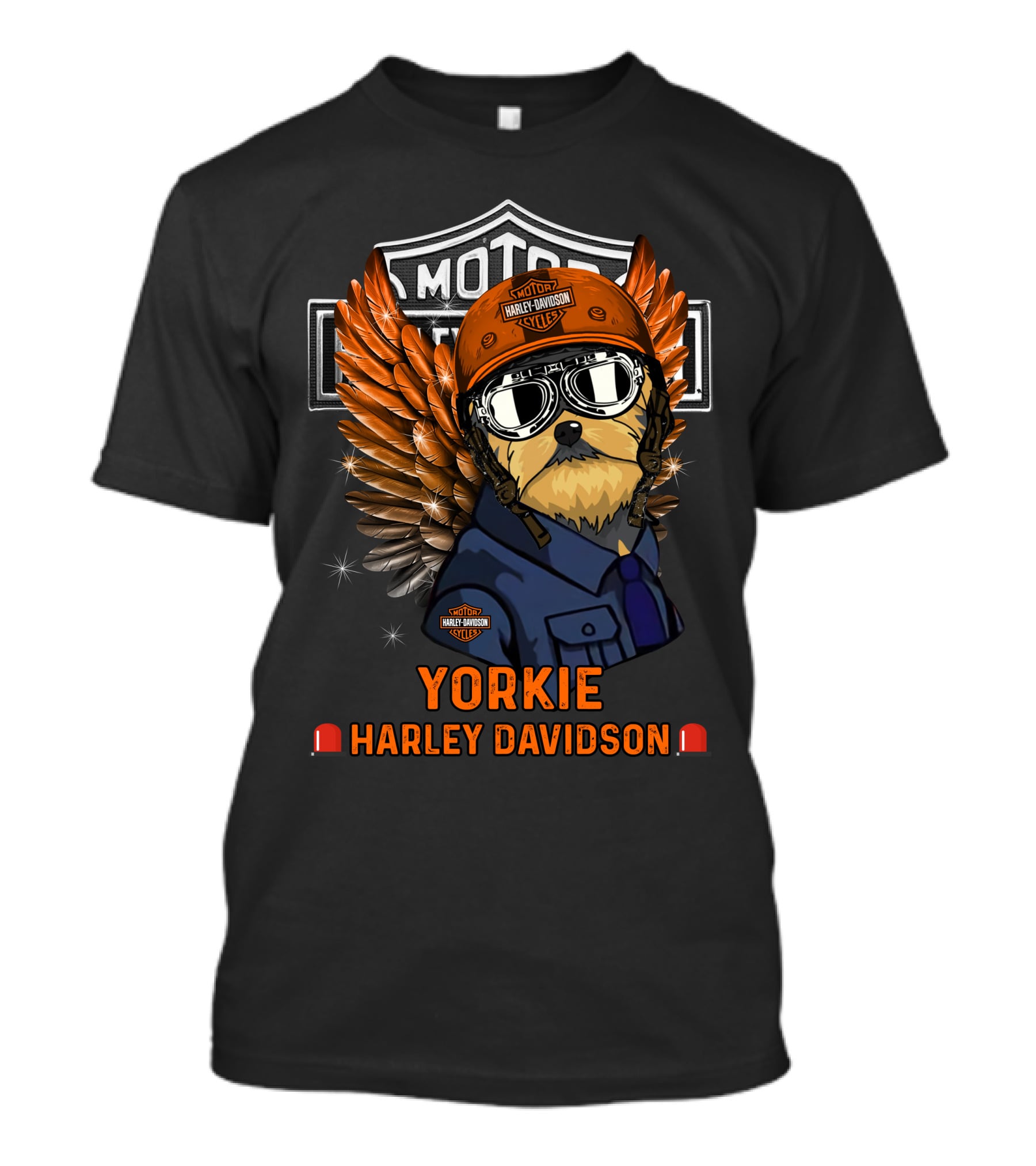 Yorkie Harley Davidson Motor Yorkie Styles T-Shirt