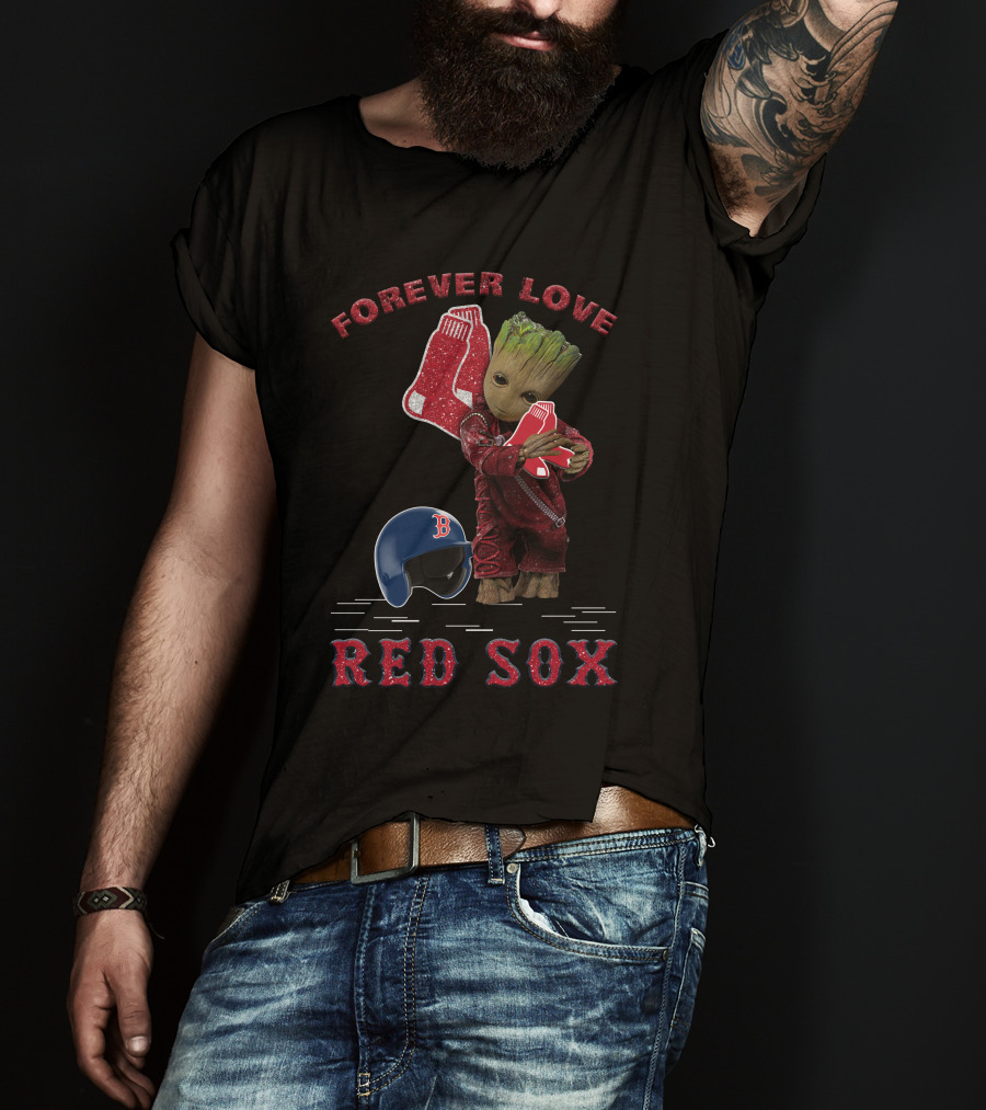 Forever Love Groot Boston Red Sox MLB Fans T-Shirt