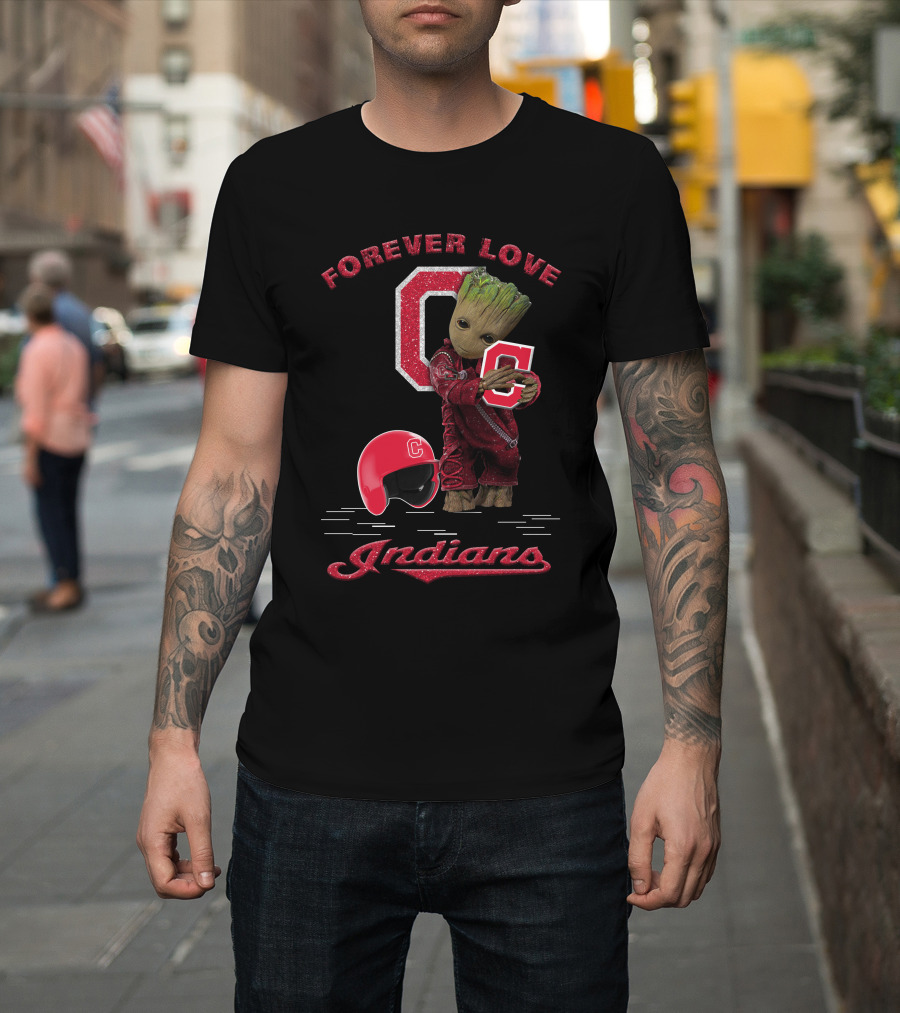 Forever Love Groot Cleveland Indians MLB Fans T-Shirt