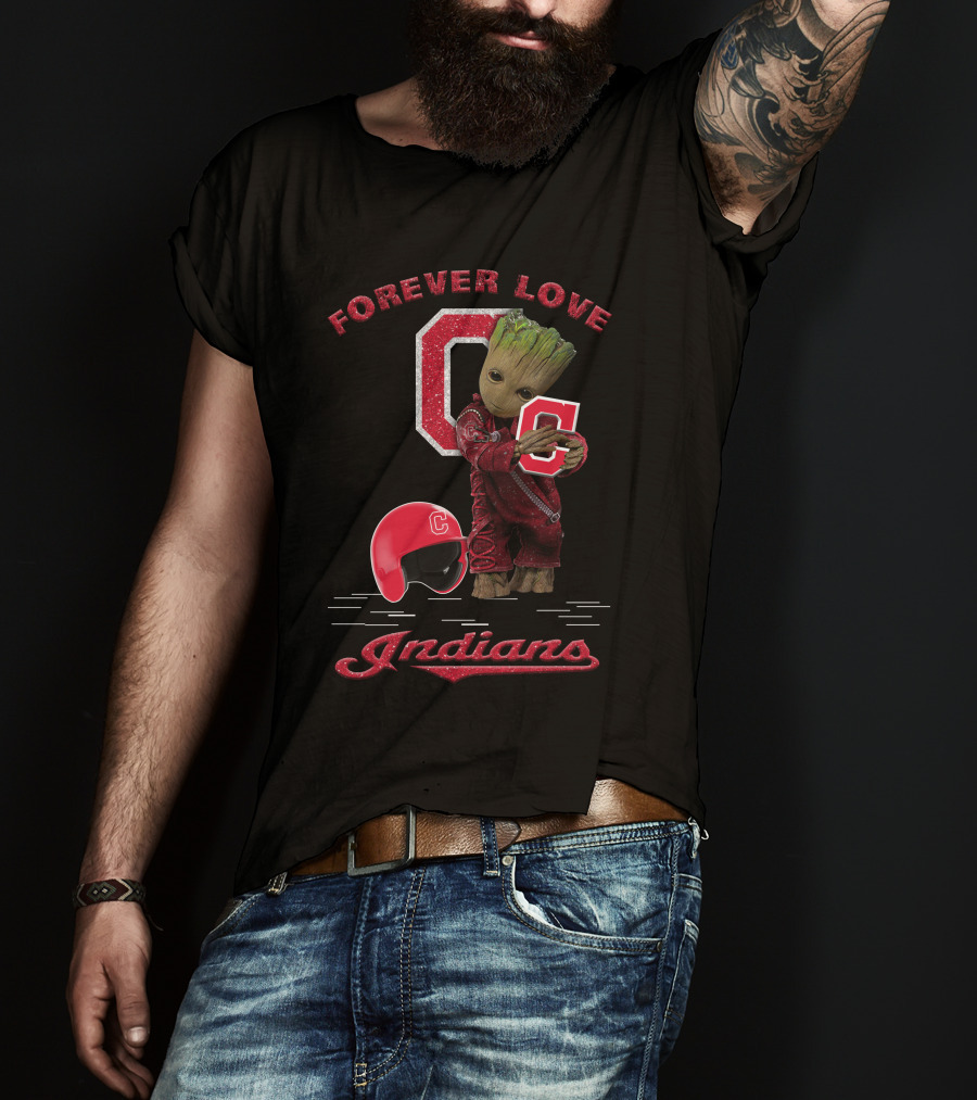 Forever Love Groot Cleveland Indians MLB Fans T-Shirt