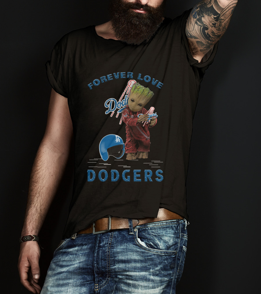 Forever Love Dodgers Los Angeles MLB Baseball Groot Fan Favorite T-Shirt