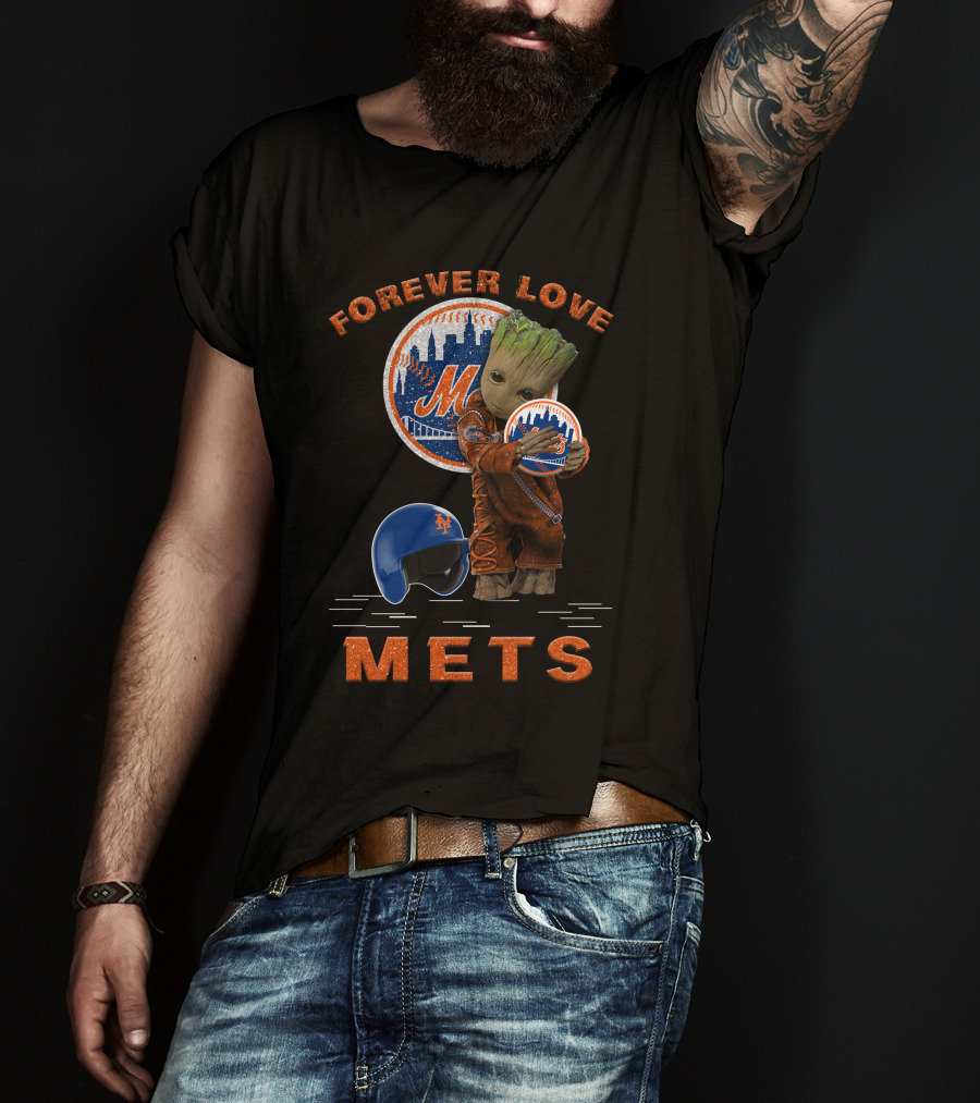 Forever Love Mets Groot MLB Fans T-Shirt