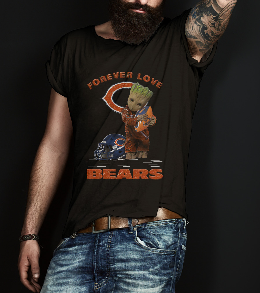 Forever Love Bears Groot Football Fan T-Shirt