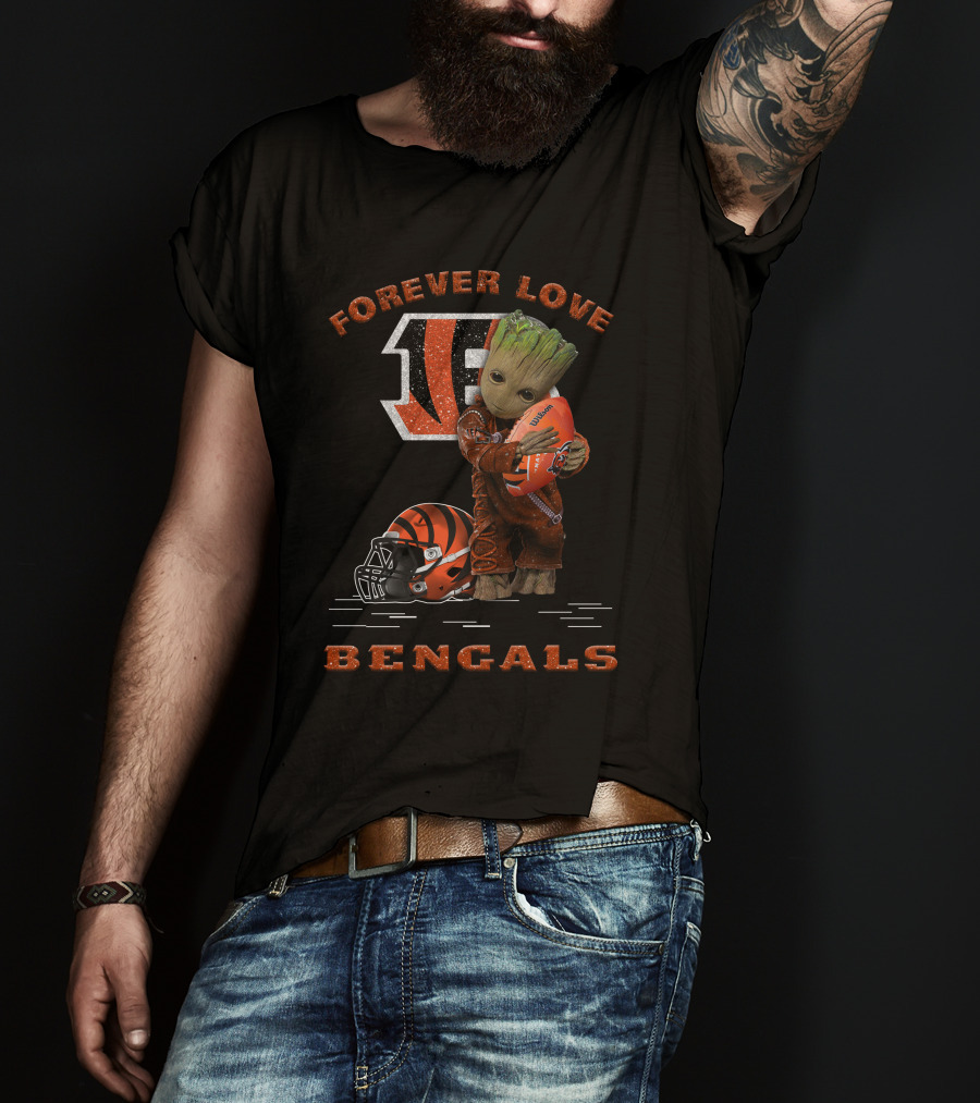 Forever Love Groot Cincinnati Bengals T-Shirt