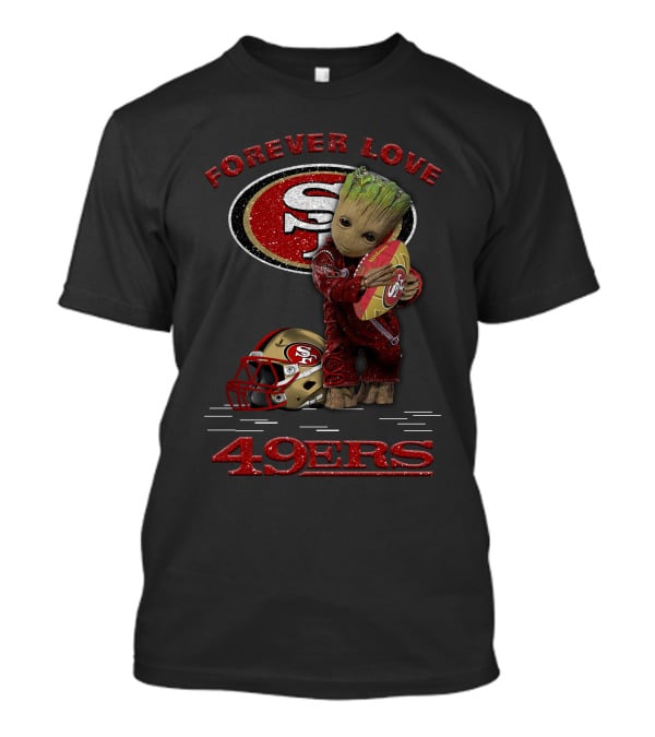 Forever Love 49ers Groot San Francisco Football Heart T-Shirt