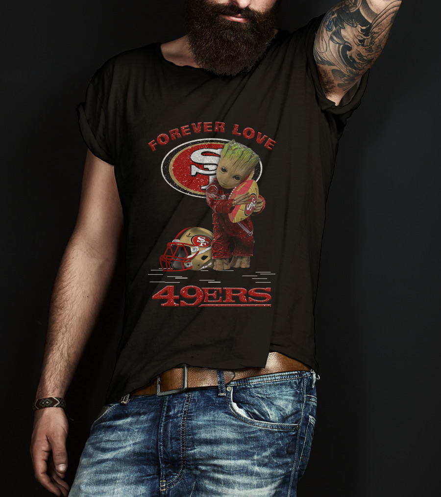 Forever Love 49ers Groot San Francisco Football Heart T-Shirt
