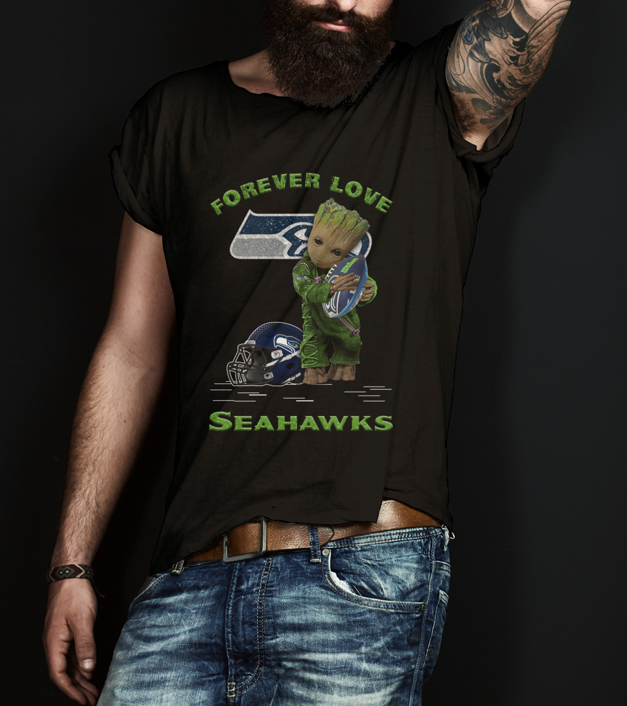 Forever Love Seahawks Groot Football Fan T-Shirt