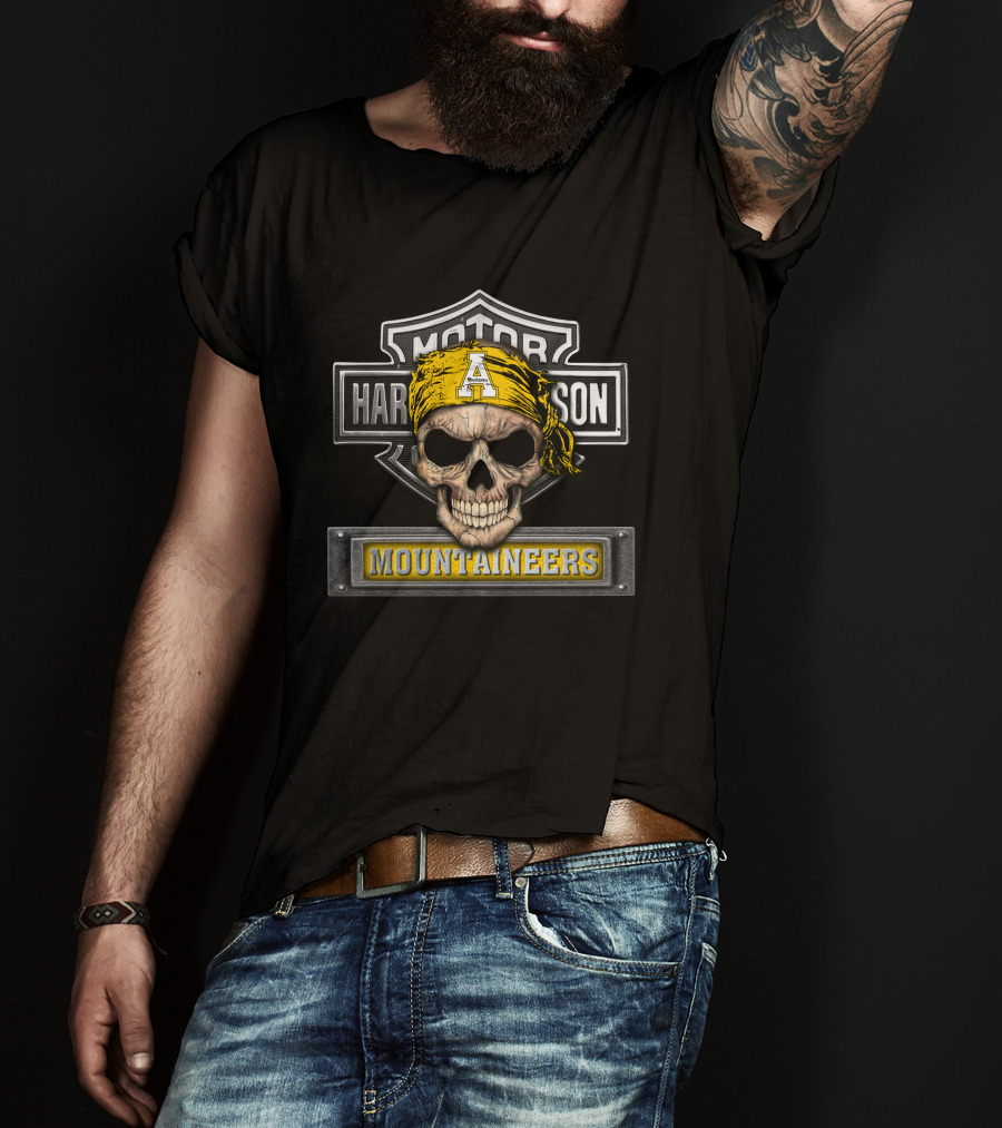 Harley Davidson Skull A Bandana Mountaineers T-Shirt