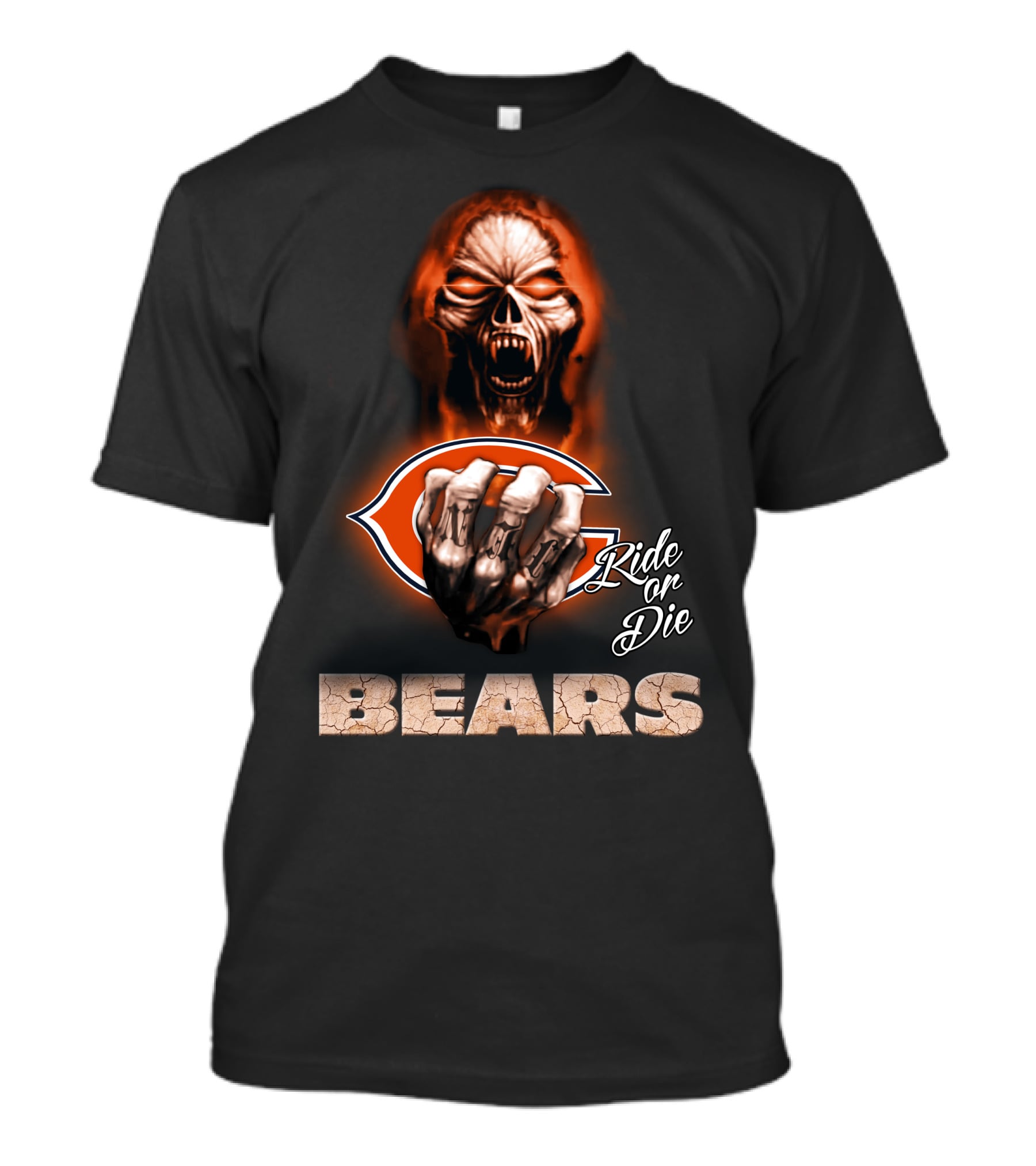 Chicago Bears Ride Or Die Skull 146 Hd0006 T-Shirt