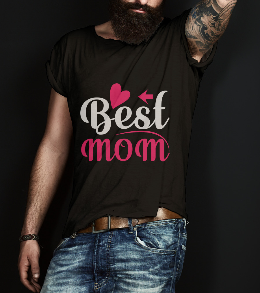 Best Mom Heart Arrow T-Shirt