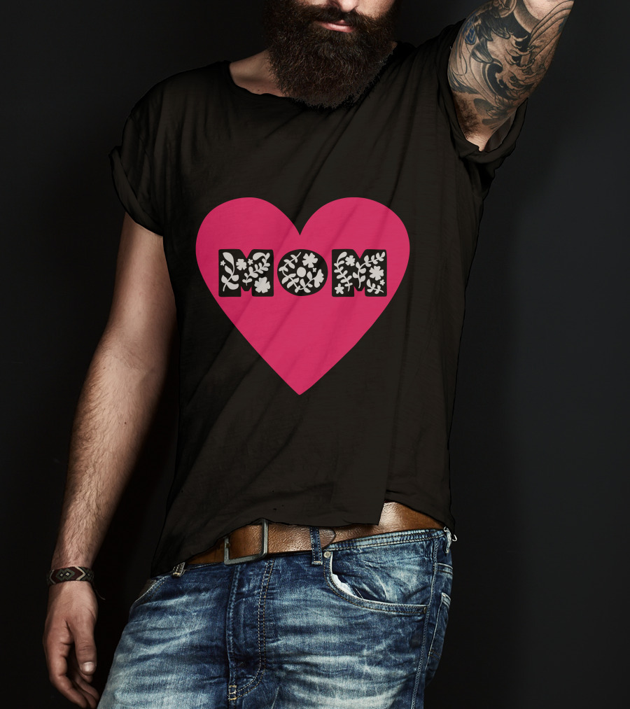 MOM Floral Heart T-Shirt
