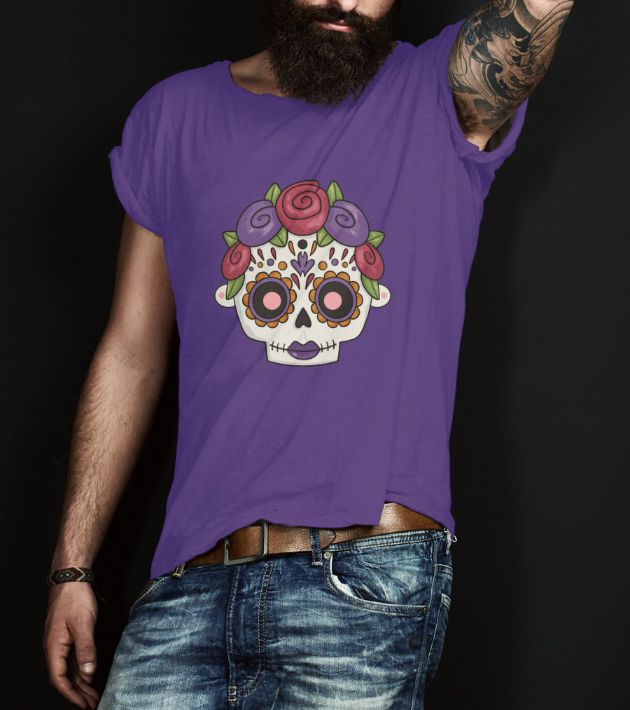 My Style My Hair Sugar Skull Rose Flower T-Shirt