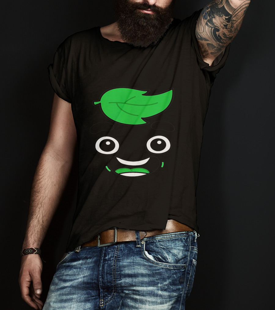 Guava Juice Box Lover Leafy Smiling Face T-Shirt