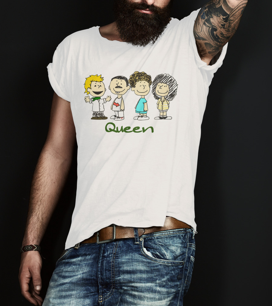 Peanuts Characters Dressed As Queen Band Members T-Shirt