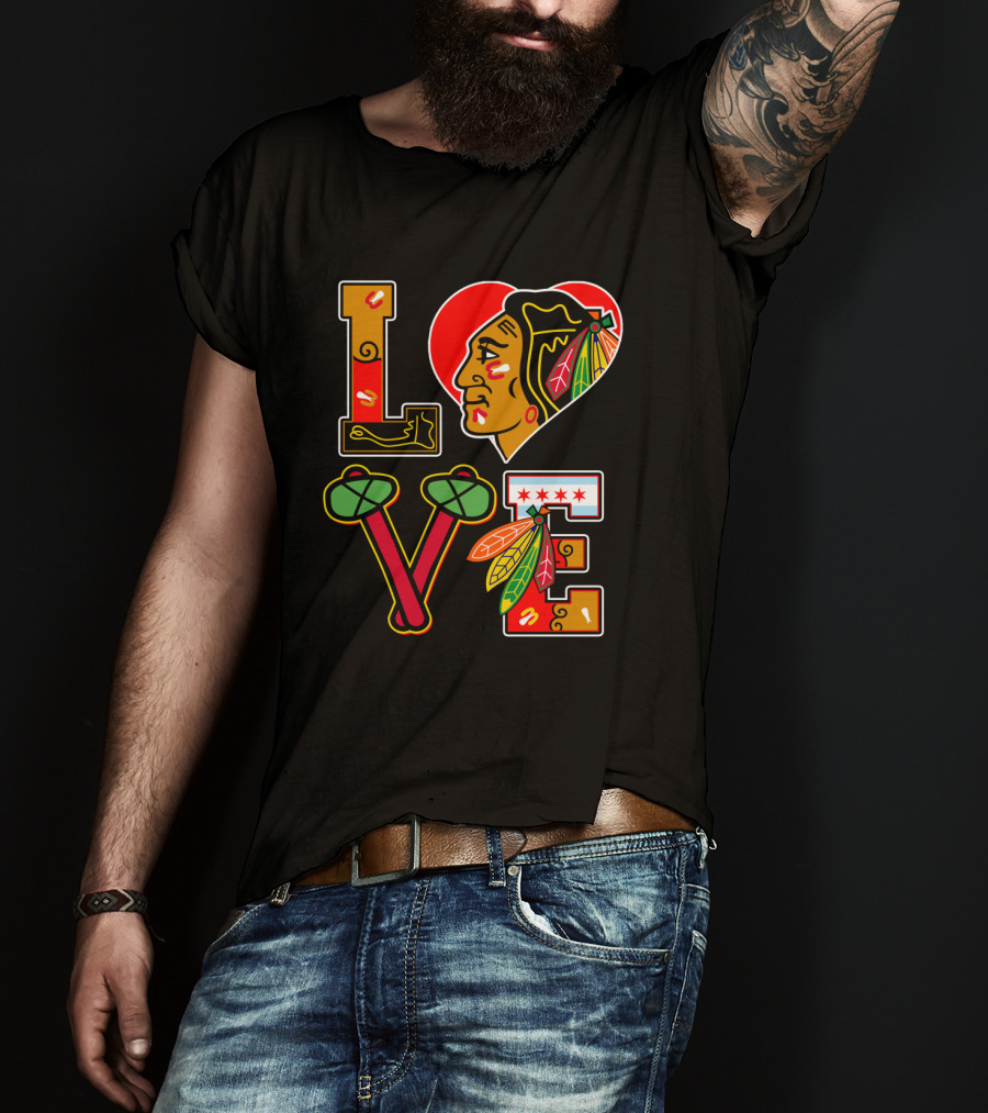 LOVE Blackhawks Fans T-Shirt