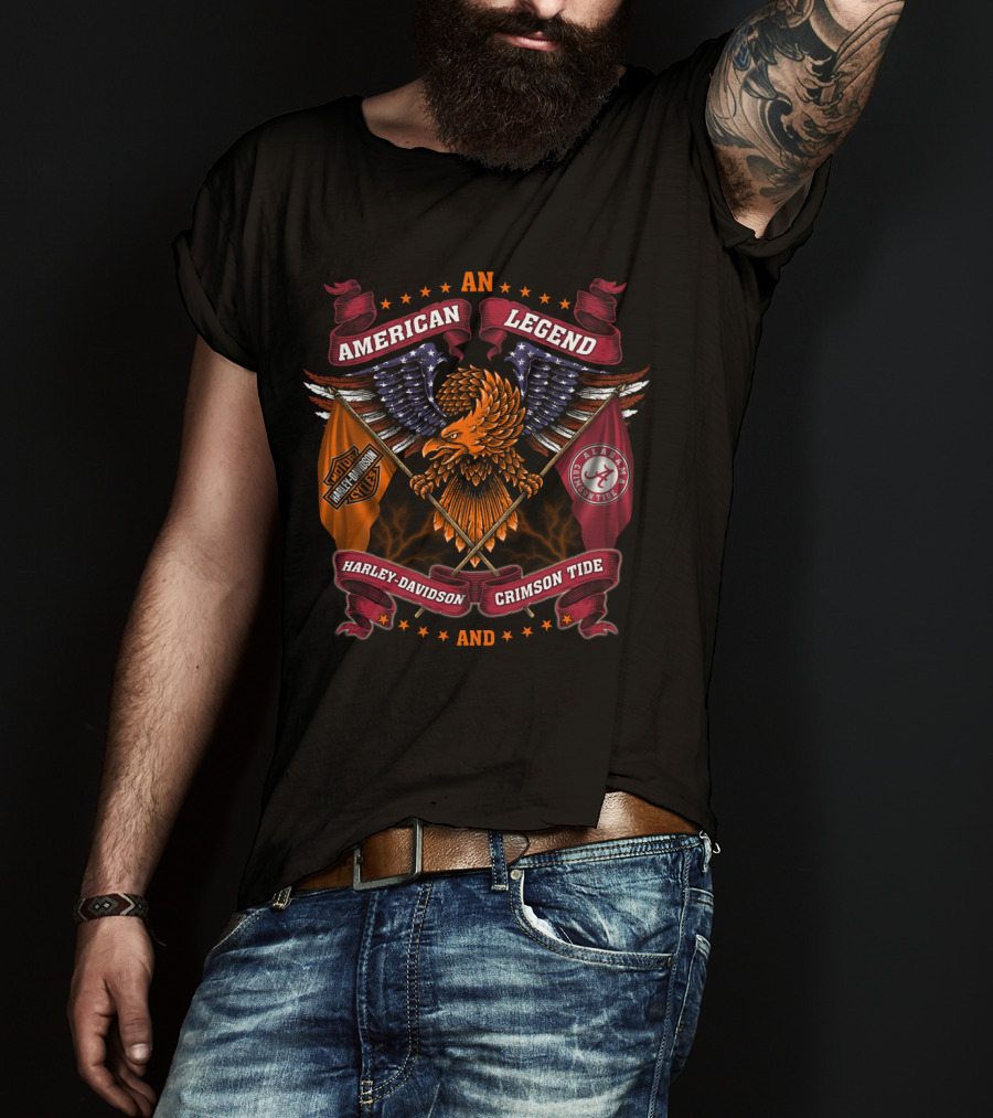 American Legend Harley Davidson Alabama Crimson Tide T-Shirt