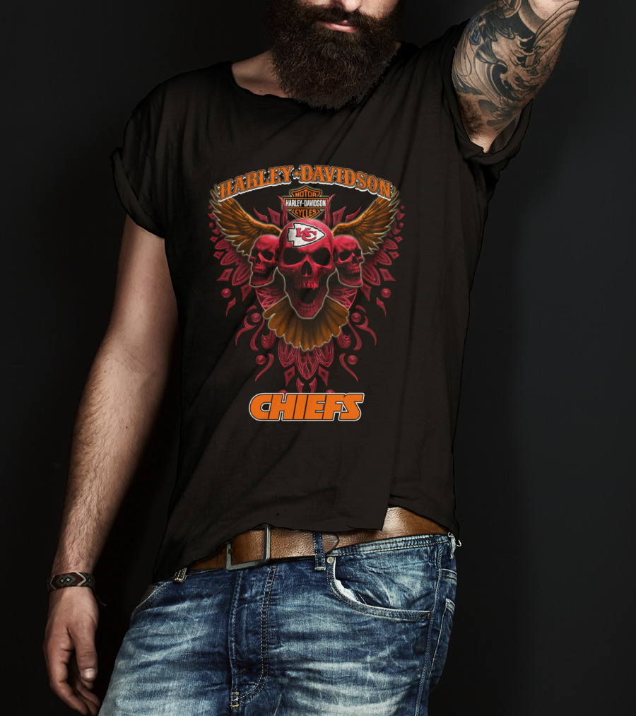 Harley Davidson Motorcycles Kansas City Chiefs Chiefs T-Shirt