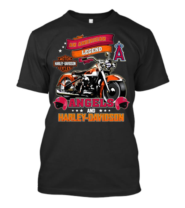 An American Legend Los Angeles Angels And Harley Davidson Collaboration T-Shirt