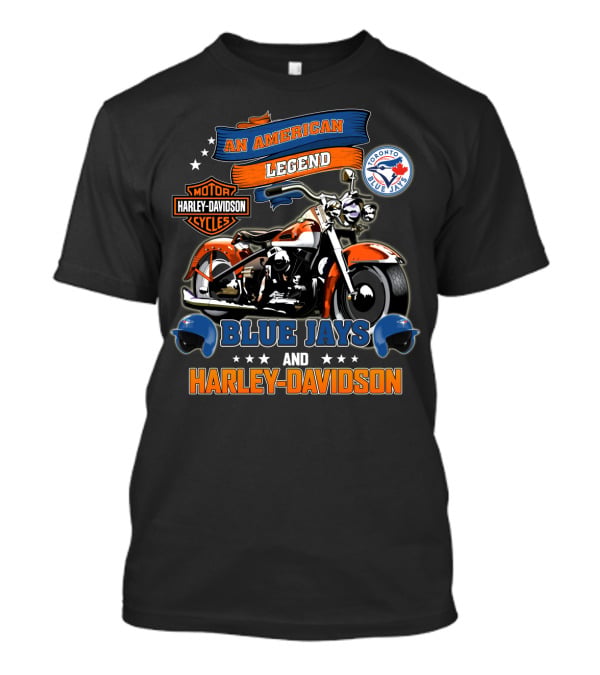 An American Legend Toronto Blue Jays Harley Davidson Cycles T-Shirt