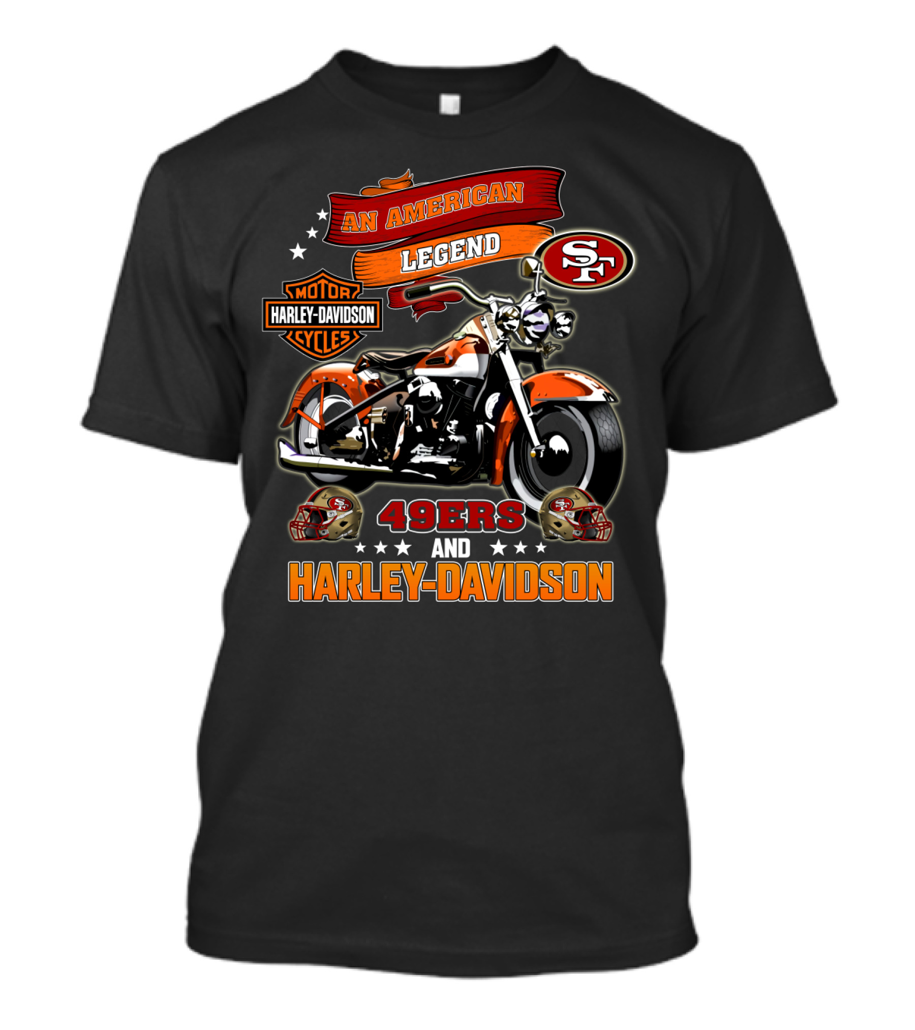 San Francisco 49ers And Harley Davidson An American Legend Nfl T-Shirt