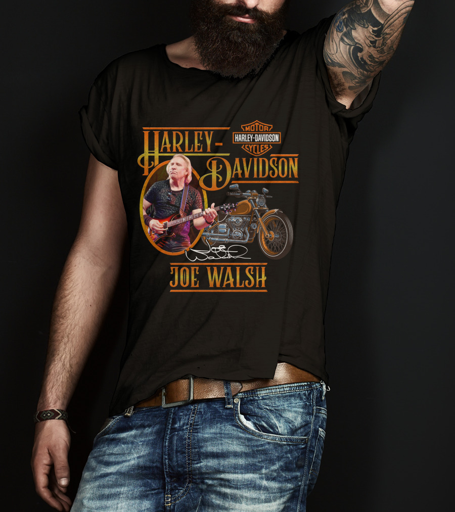 Harley Davidson Joe Walsh Motorcycle Rock Music T-Shirt