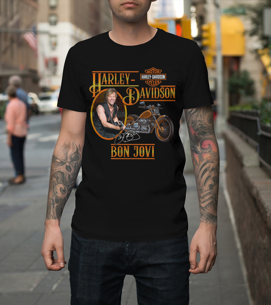 Harley Davidson Bon Jovi Motor Cycles T-Shirt