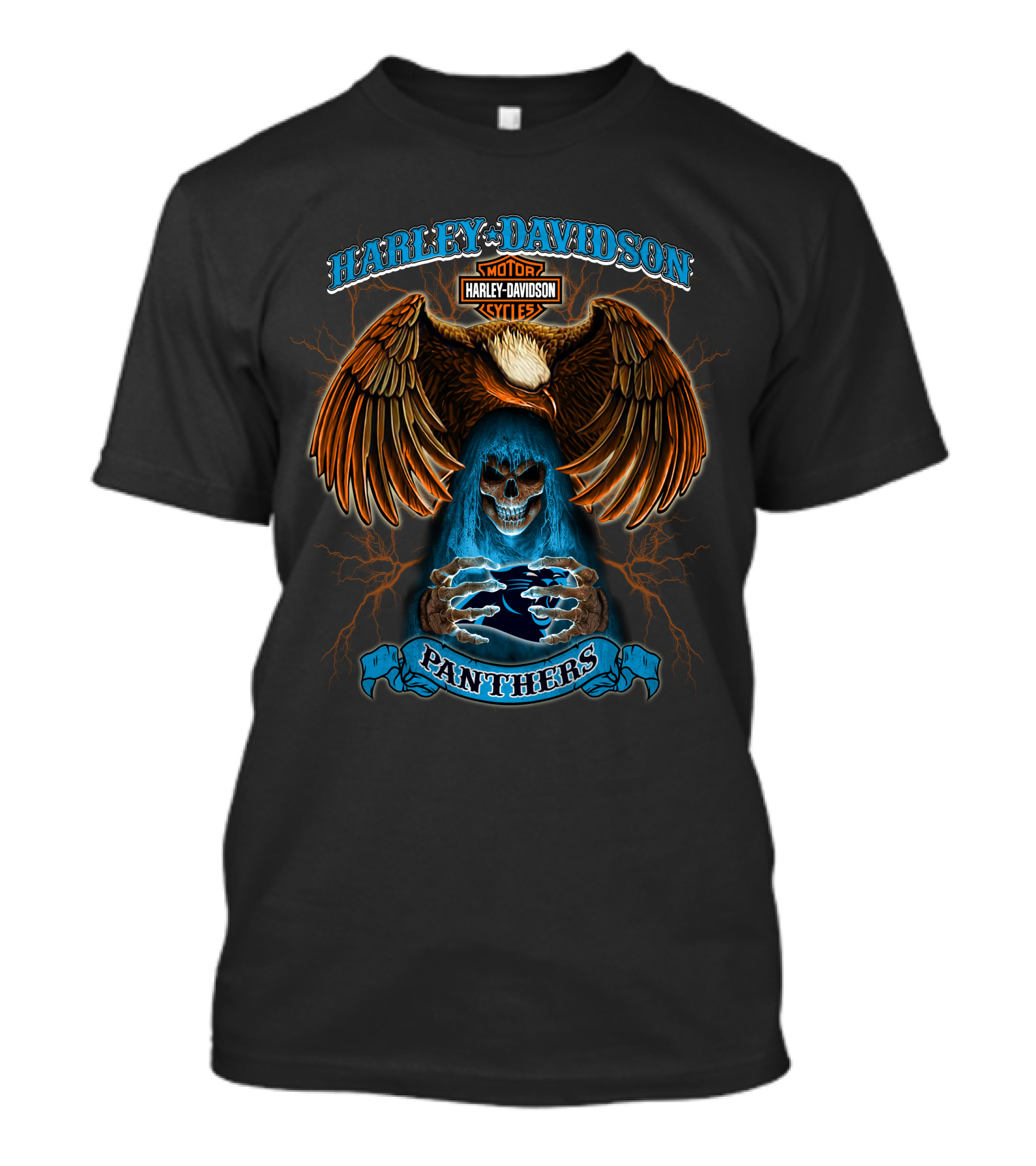 Harley Davidson Motorcycles Panthers Nfl T-Shirt