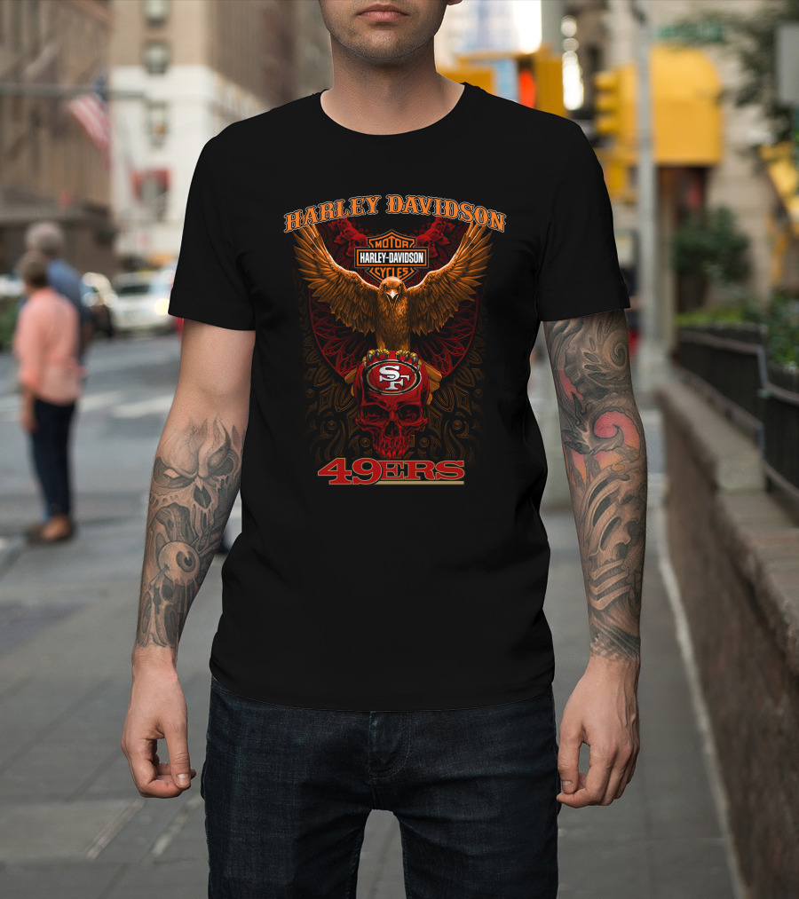Harley Davidson 49ers Motor Cycles Sf T-Shirt