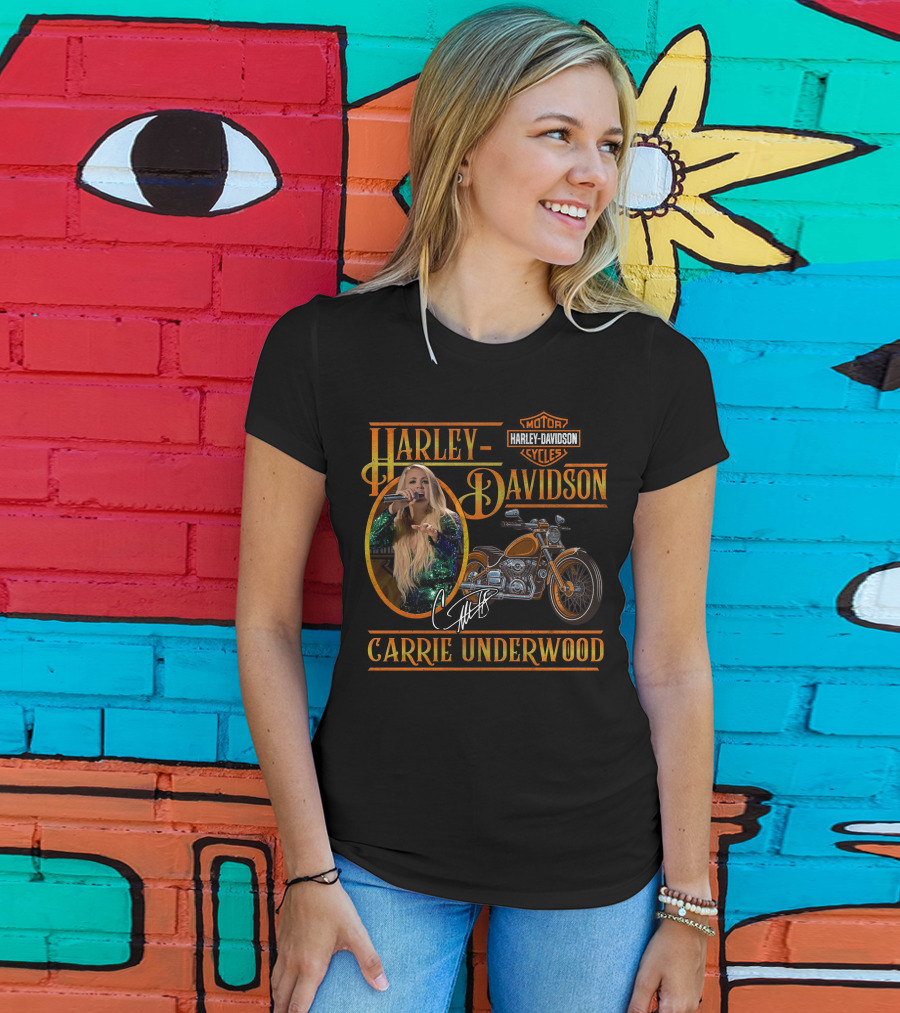 Harley Davidson Motorcycles Carrie Underwood Signature T-Shirt