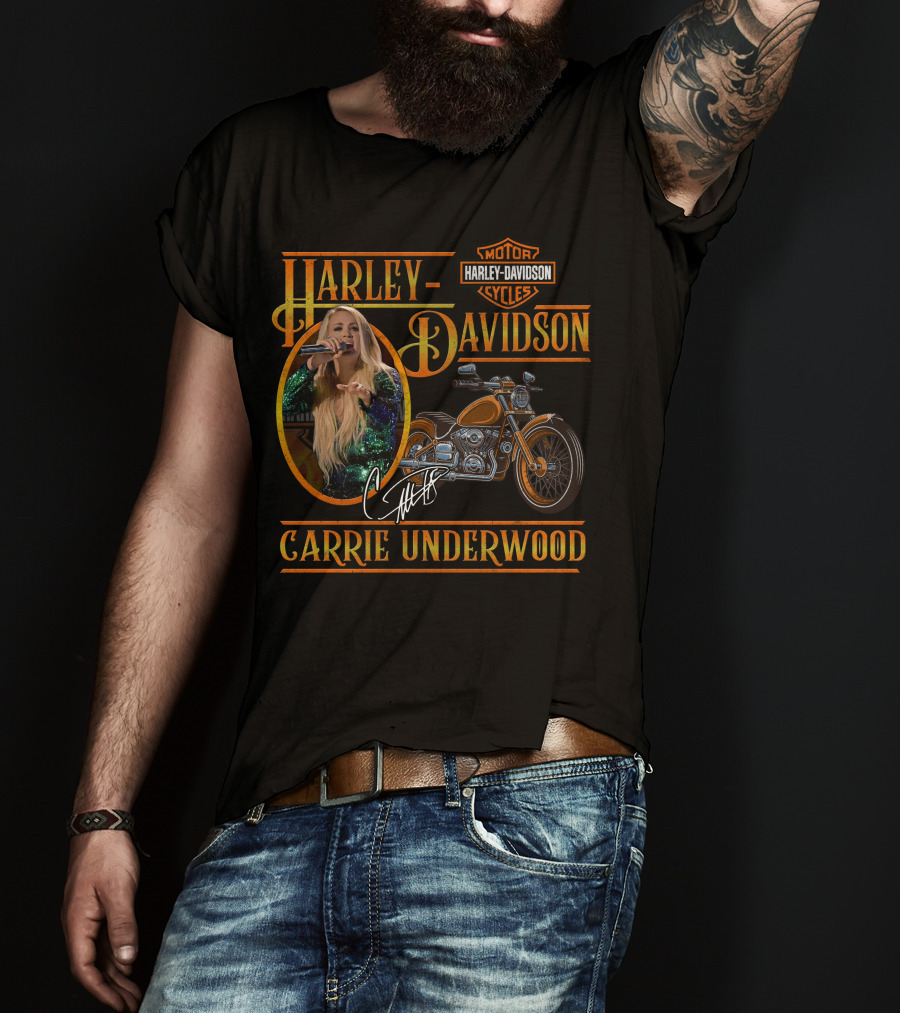 Harley Davidson Motorcycles Carrie Underwood Signature T-Shirt