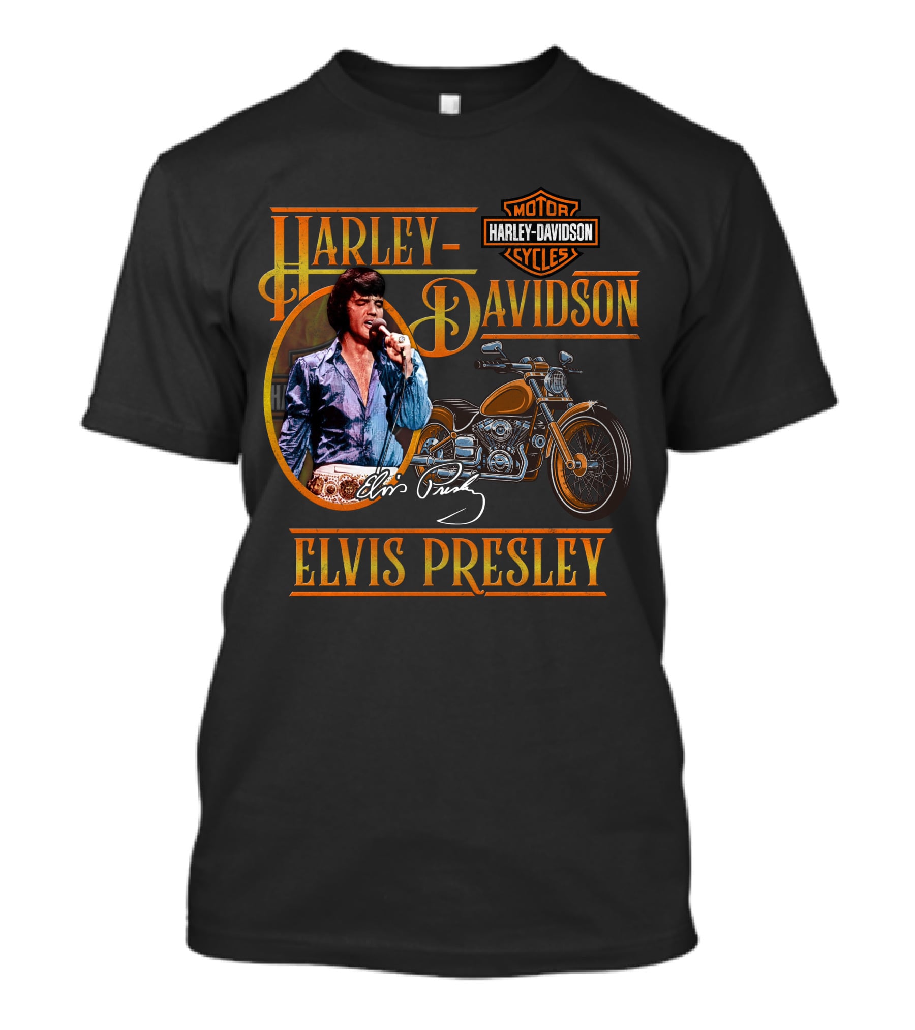Harley Davidson Elvis Presley Motor Cycles T-Shirt