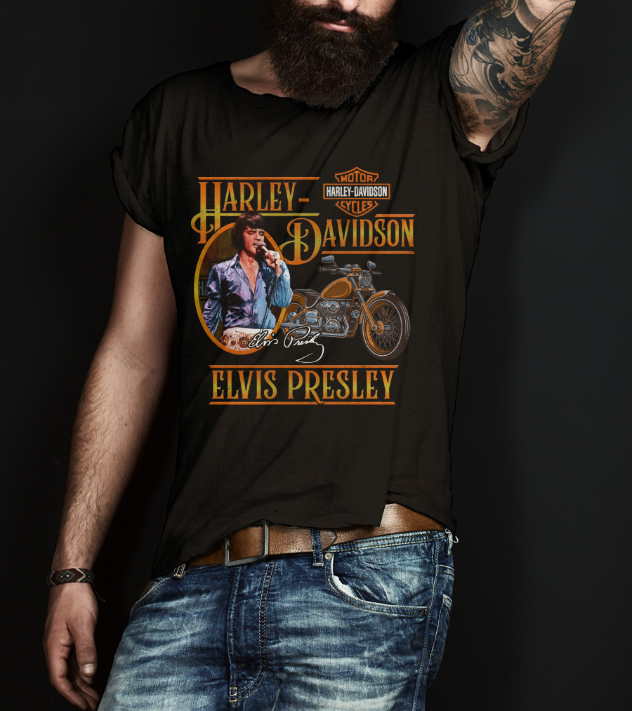 Harley Davidson Elvis Presley Motor Cycles T-Shirt