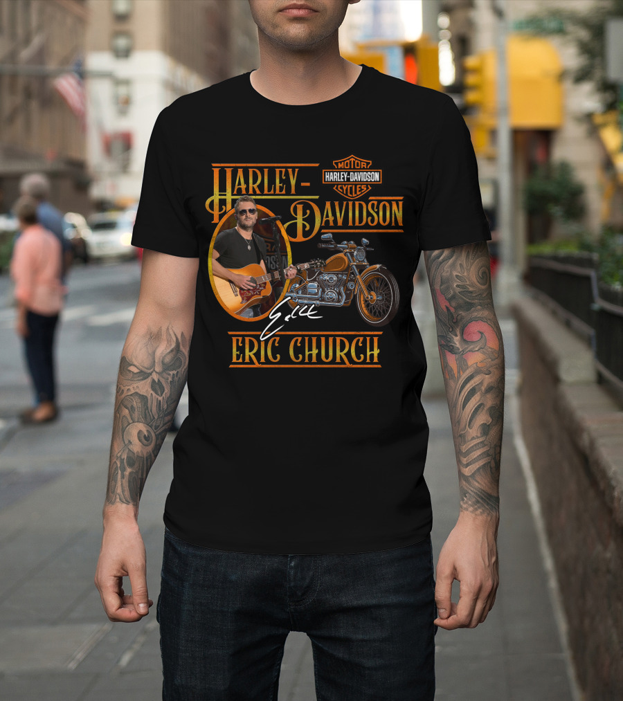 Eric Church Harley Davidson Motor Cycles T-Shirt