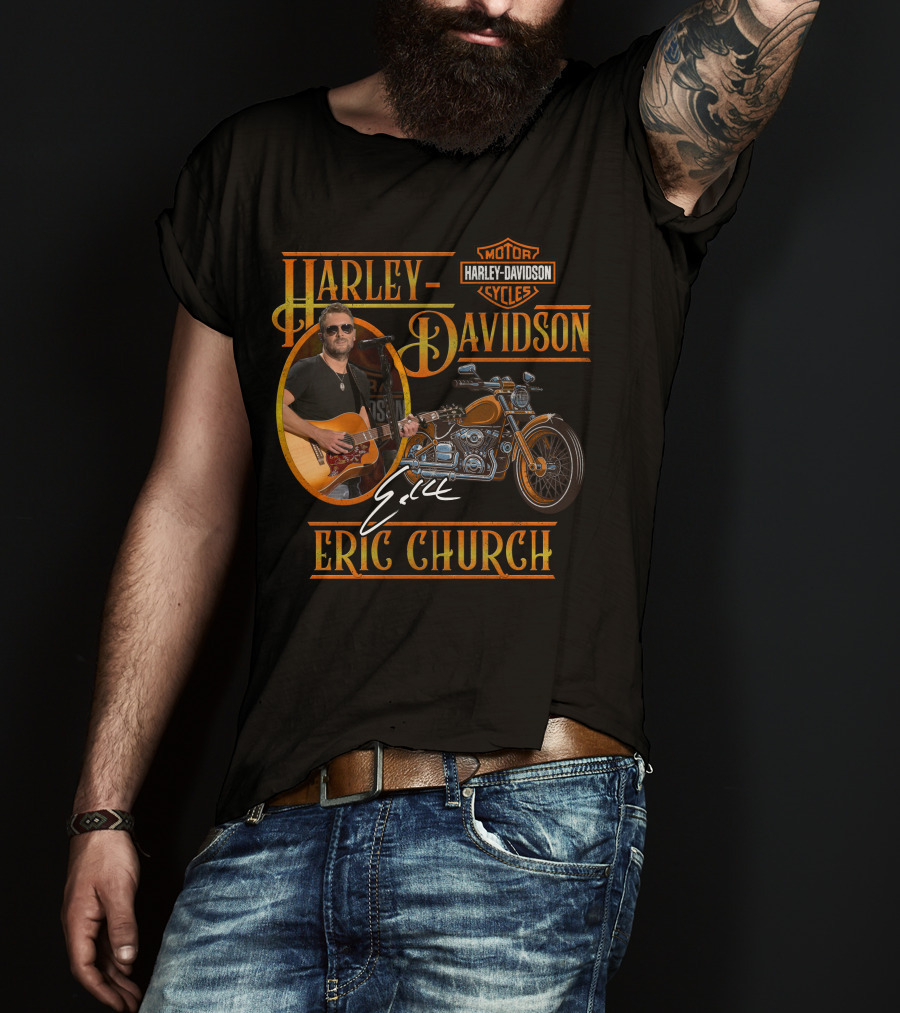 Eric Church Harley Davidson Motor Cycles T-Shirt