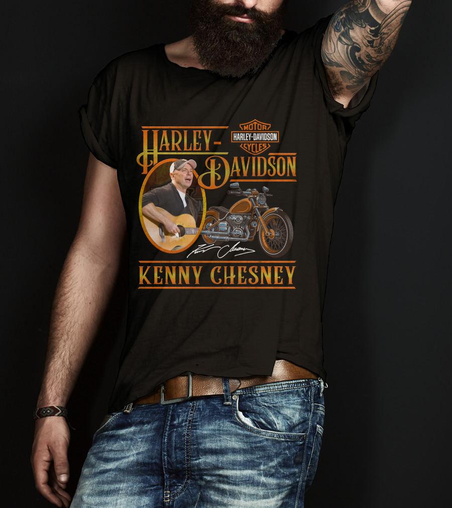 Kenny Chesney Harley Davidson Motor Cycles T-Shirt