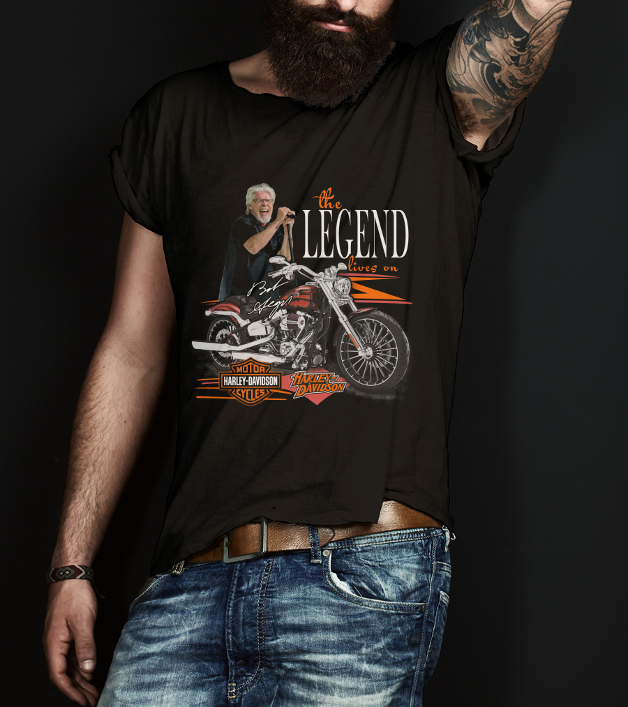 The Legend Lives On Bob Seger Harley Davidson Motorcycle T-Shirt