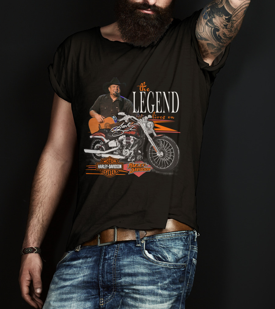 Garth Brooks Harley Davidson The Legend Lives On T-Shirt