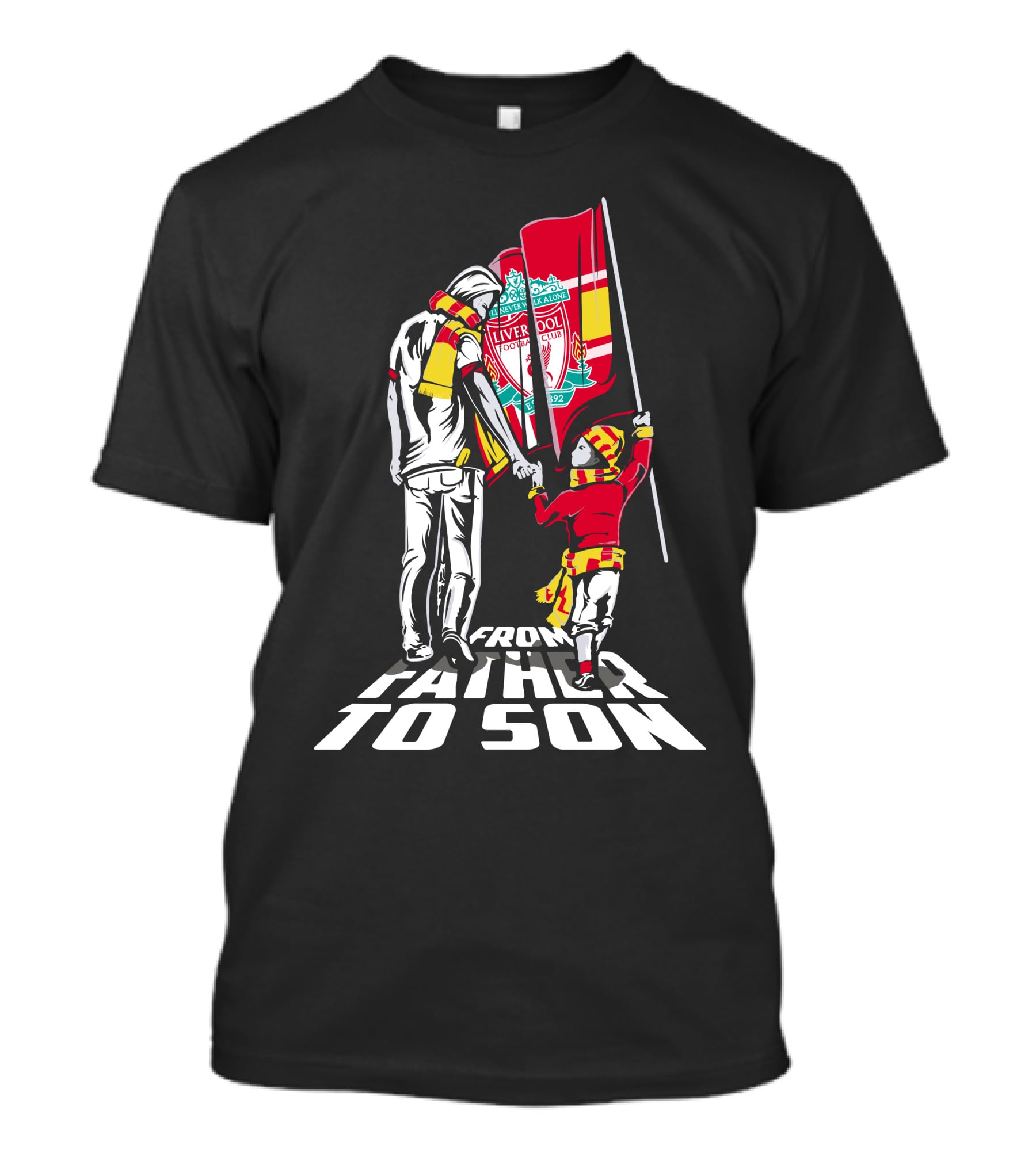 From Father To Son Liverpool FC Flag T-Shirt