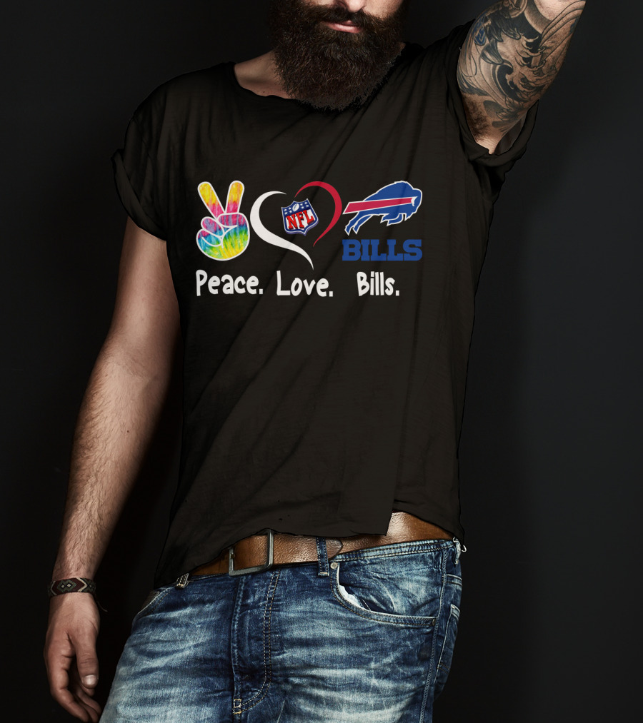 Peace Love NFL Buffalo Bills T-Shirt