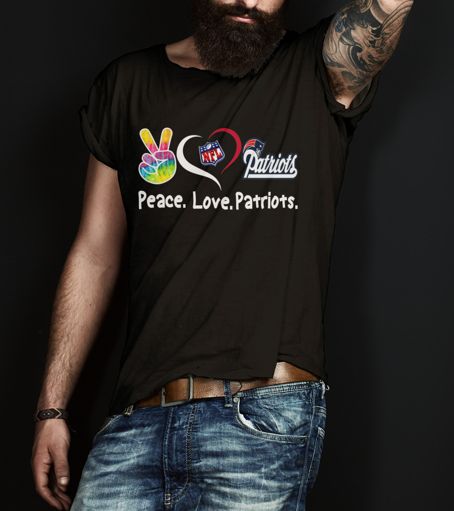 Peace Love NFL Patriots T-Shirt