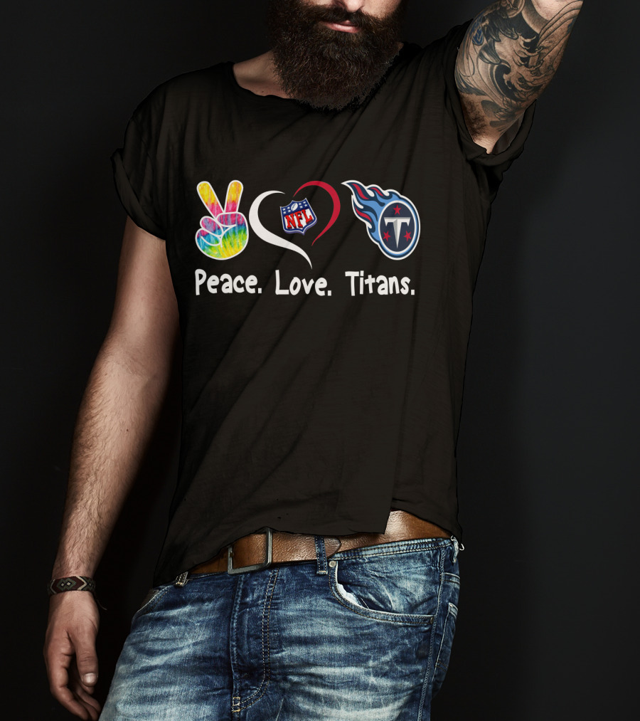 Peace Love NFL Tennessee Titans T-Shirt