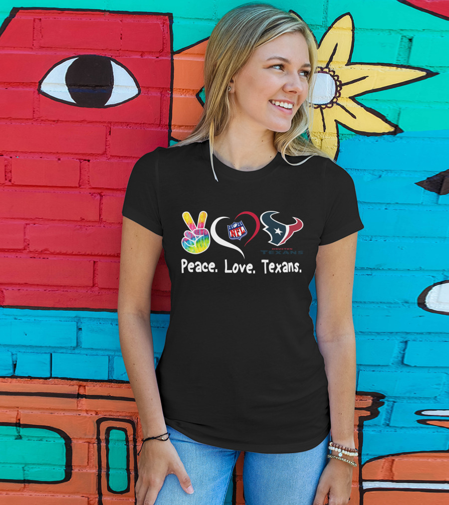 Peace Love Houston Texans NFL T-Shirt